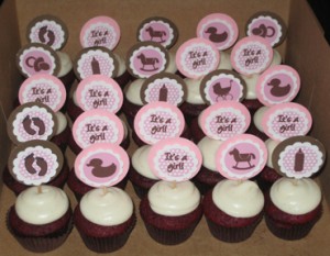 Baby Girl Shower Cupcakes